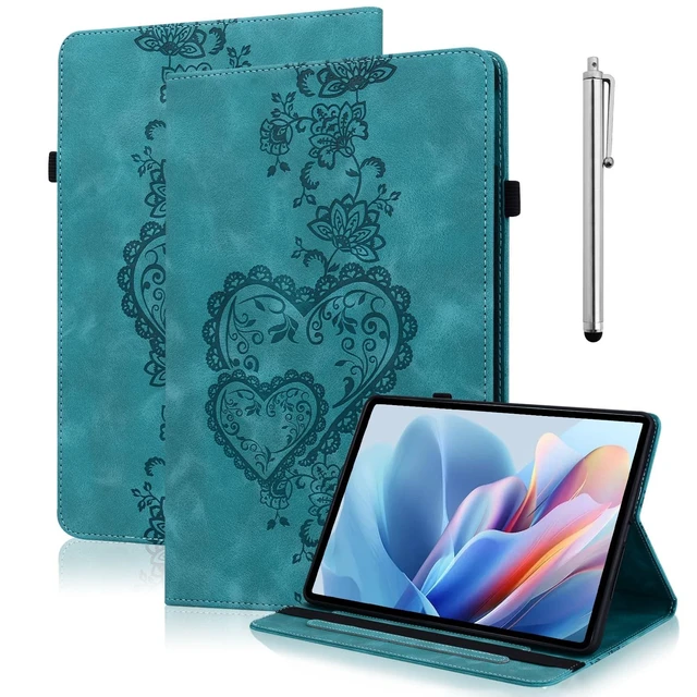 Alt view image 6 of 10 - TUOLISG Case for All-New Kindle Fire HD 8 & 8 Plus Tablet(12th Generation/10th Generation, 2024/2022/2020 Release) 8", Embossed PU Leather Stand Case with with Pen Holder & Card Slots-Green