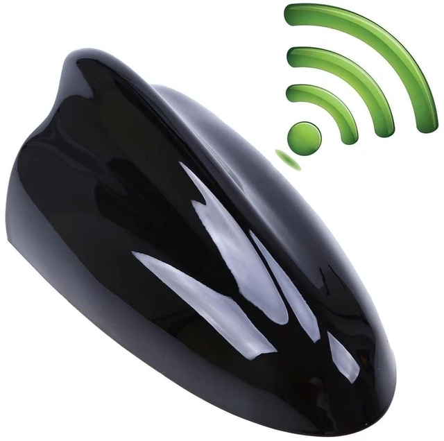 Alt view image 6 of 10 - Possbay Universal Car Shark Fin Antenna AM/FM Signal Roof Aerial for Auto SUV Truck Offroad with Adhesive Base (Black)