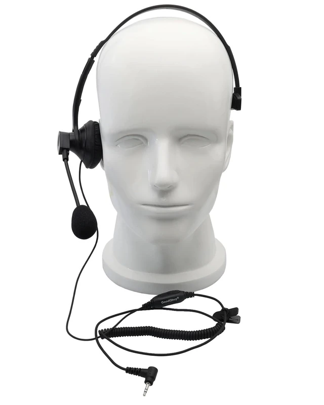 Alt view image 6 of 10 - Over-Head Earpiece with Boom Mic VOX for Motorola MD200TPR MH230R MT350R MT352R MS355R MR355R Talkabout Walkie Talkie 1-pin