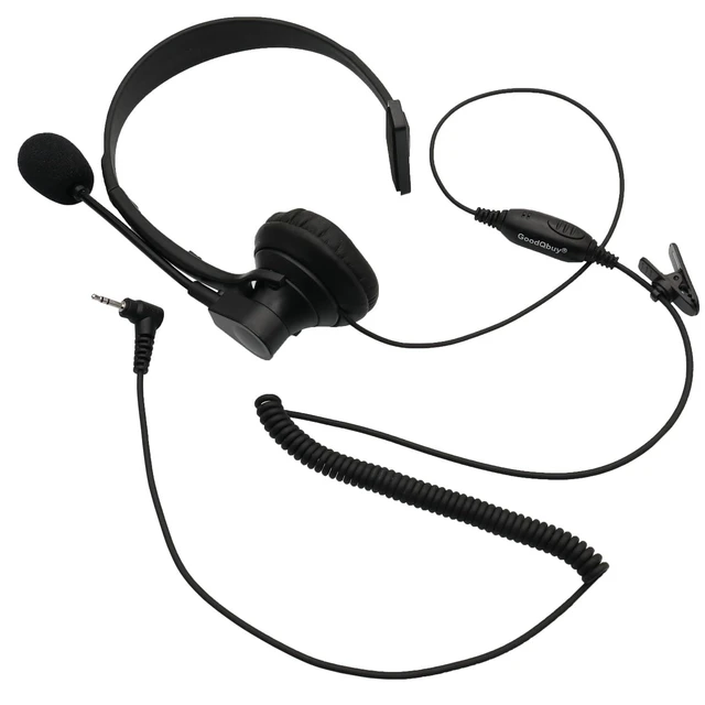 Alt view image 10 of 10 - Over-Head Earpiece with Boom Mic VOX for Motorola MD200TPR MH230R MT350R MT352R MS355R MR355R Talkabout Walkie Talkie 1-pin