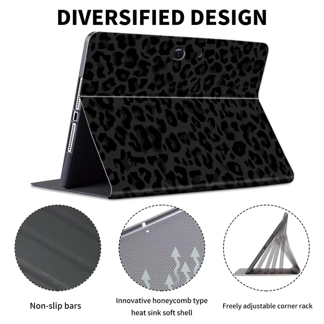 Alt view image 7 of 10 - ACWDMKH Case for Microsoft Surface Pro 11/10 / 9 13 Inch,PU Leather Cute Slim Folio Adjustable Stand Cover Case for Surface Pro 11th Edition AI,Black Green Leopard