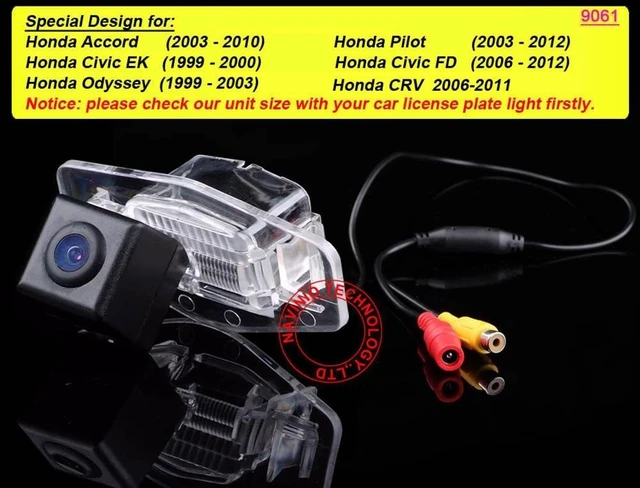 Alt view image 7 of 10 - Navinio Waterproof Vehicle Car Rear View Backup Camera Reverse Parking Vehicle Camera for Accord Pilot Civic Grace Spirior Fit Sedan