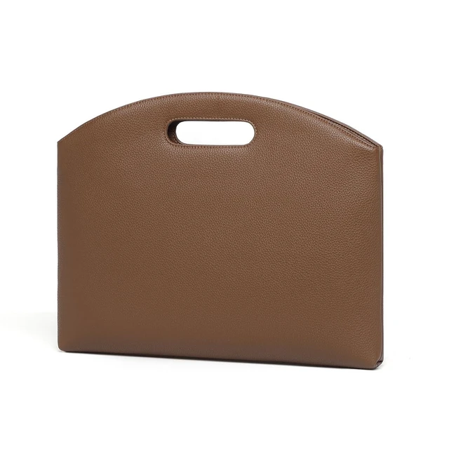 Alt view image 6 of 10 - YONBEN Official Document Computer Bag Stylishly Sleek with Multiple Compartments and Easy to Carry Design (Toffee Brown)