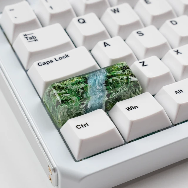 Alt view image 7 of 10 - ULTRAEQUIP Artisan Keycaps - Spring Mood Shine Through Resin 2.25U Custom Translucent Handmade Keycaps for Mechanical Keyboard (Shift Enter)
