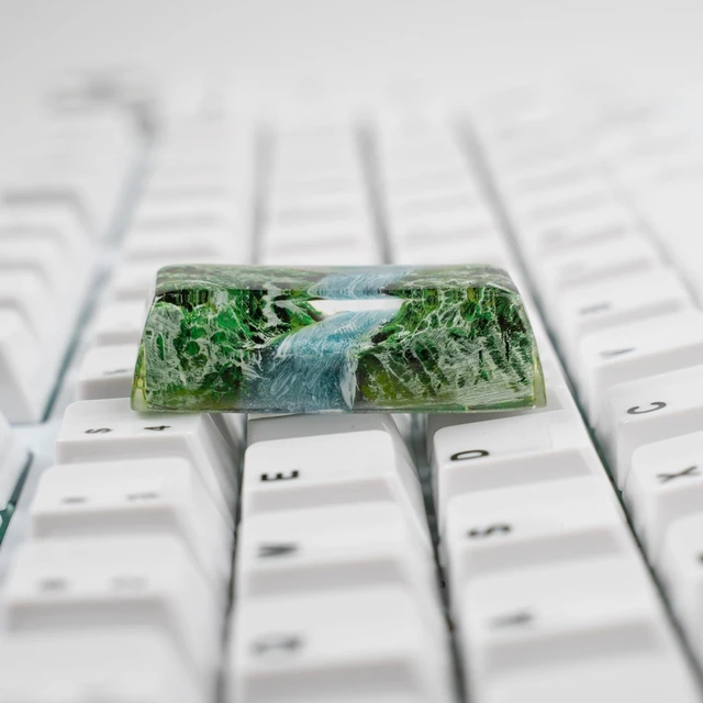 Alt view image 10 of 10 - ULTRAEQUIP Artisan Keycaps - Spring Mood Shine Through Resin 2.25U Custom Translucent Handmade Keycaps for Mechanical Keyboard (Shift Enter)
