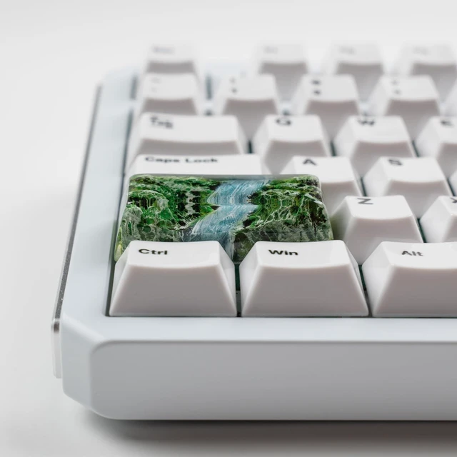 Alt view image 9 of 10 - ULTRAEQUIP Artisan Keycaps - Spring Mood Shine Through Resin 2.25U Custom Translucent Handmade Keycaps for Mechanical Keyboard (Shift Enter)