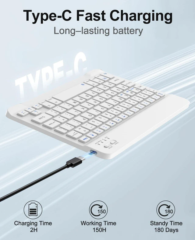 Alt view image 9 of 10 - Keyboard Case for Samsung Galaxy Tab A11+ Plus/A9+ Plus 11 inch, Magnetic Detachable Wireless USB-C Keyboard, Multi-Angle Slim Folio Cover with S Pen Holder for Tablet A9/A11 11'' (SM-X230/X236/X238)