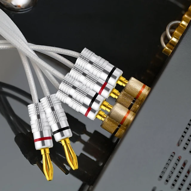 Alt view image 9 of 10 - Yaocom 24 Pairs/ 48 Pcs Banana Plugs 24k Gold Plated Dual Screw Type Speaker Cable Connector Terminal for Speaker Wire, Wall Plate, Home Theater, Audio/Video Receiver, Amplifiers and Sound Systems