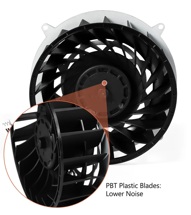 Alt view image 4 of 7 - Ceozon Replacement Internal CPU Cooling Fan 19 Blades Ultra-Quiet High-Speed Motor Compatible with PS5 Slim Disc/Digital Edition, Includes T8 Screwdriver