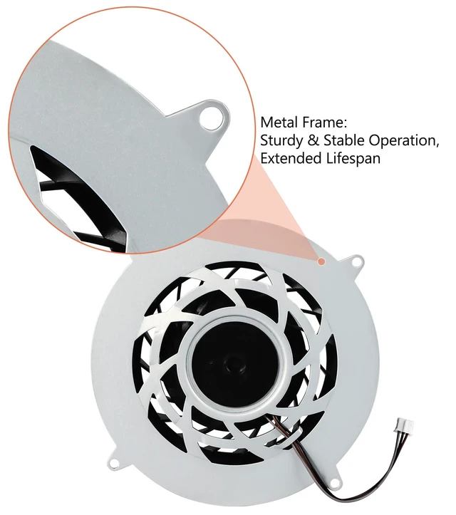 Alt view image 5 of 7 - Ceozon Replacement Internal CPU Cooling Fan 19 Blades Ultra-Quiet High-Speed Motor Compatible with PS5 Slim Disc/Digital Edition, Includes T8 Screwdriver