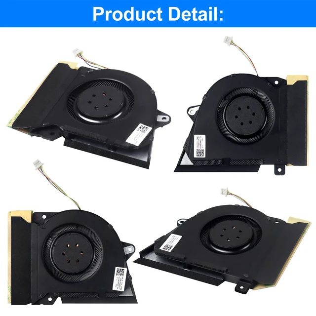 Alt view image 4 of 5 - 2Pack New Replacement Laptop CPU+GPU Cooling Fan for ASUS Rog Zephyrus G14 GA401 GA401I GA401IV GA401IU GA401IH GA401II DFSCK22105182H FMBB DFSCK22115181H FMBC 12V 1A Fan w/ 2 Repair Tools