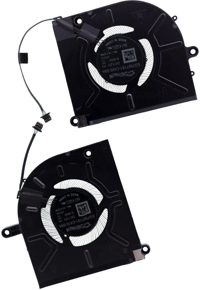 Main image of Deal4GO Main CPU & GPU Graphics Cooling Fan 2GN4X 02GN4X Replacement for Dell Alienware M16 R2 Gaming Laptop