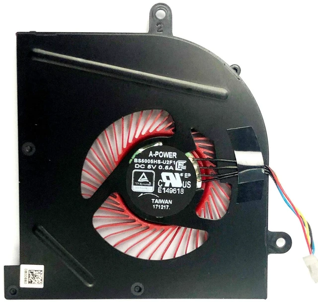 Alt view image 2 of 5 - BestParts CPU + GPU Cooling Fan for MSI GS63 GS63VR GS73 GS73VR (Pair Fans, 12V, 4-Pin, 20dB, Laptop)