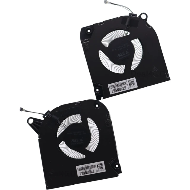 Alt view image 2 of 6 - Deal4GO 60W 12V CPU GPU Graphics Cooling Fan kit N43728-001 Replacement for HP Transcend 16-U 16-U0000 2023 with RTX 4050 Graphics