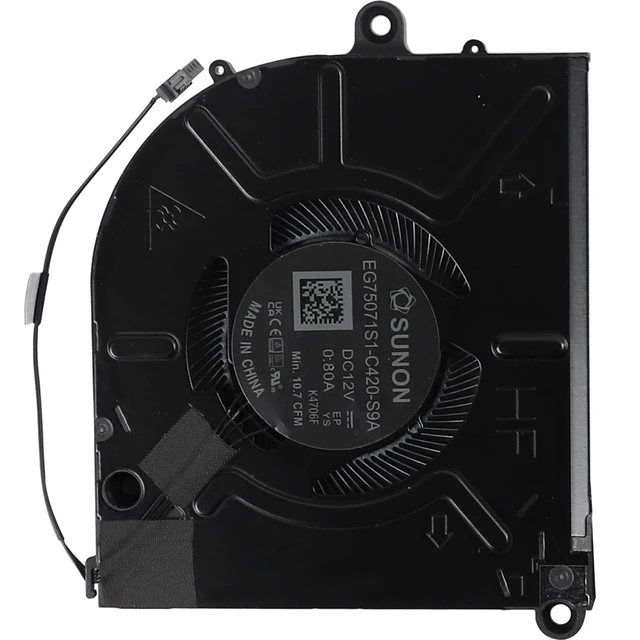 Alt view image 3 of 6 - YAEHUYING CPU+GPU Cooling Fan Replacement for Dell Alienware M16 R2 Laptop | EG75071S1-C410-S9A EG75071S1-C420-S9A ND8CC32-23F17 ND8CC31-23F16 02GN4X DC12V 0.8A
