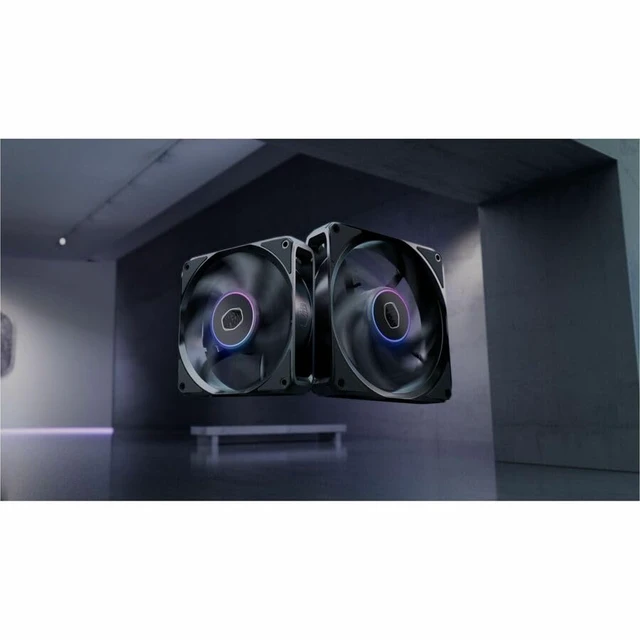 Alt view image 2 of 7 - Cooler Master MasterFan M120 Case Fan, High Static Pressure, LCP Blades | 120mm Fan Size, High Static Pressure, LCP Blades, Magnetic Dynamic Bearing, PWM Quiet Cooling, Aluminum Frame