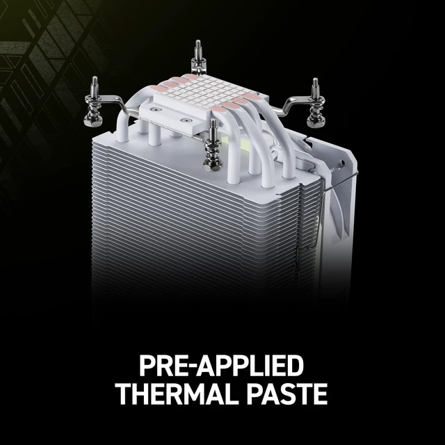 Alt view image 5 of 7 - MSI MAG COREFROZR AA13 White - ARGB CPU Air Cooler - LGA 1700/1851 / AM5/AM4 Compatible - 120mm ARGB PWM Fan - Direct Touch Heat-Pipes - Pre-Applied Thermal Paste - White