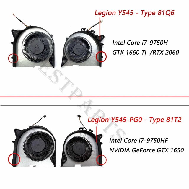 Alt view image 2 of 7 - Bestparts Fan Replacement for Legion Y545 - Original CPU+GPU Cooling Fan Replacement for Lenovo Legion Y545 (Type: 81Q6) P/N: 5H40S19931 (Not for Legion Y545-PG0)