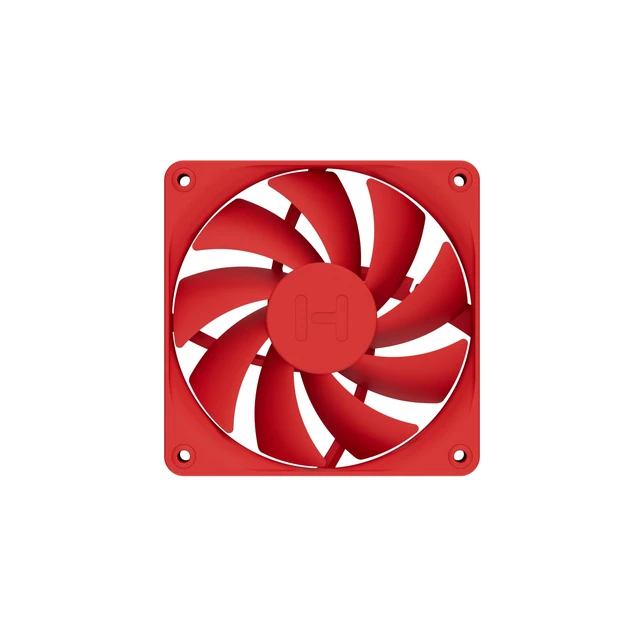 Alt view image 2 of 4 - Hyte Flow FA12 120mm PC Case Fans 4-Pack, High Performance, Low Noise, 1500 RPM, 4-Pin PWM, Fluid Dynamic Bearing - Wild Cherry (Red)