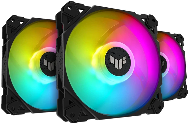 Main image of ASUS TUF Gaming TF120 ARGB Case Fan Triple Pack | 120mm PWM Case Fan, Advanced Fluid Dynamic Bearing (FDB), Double-Layer LED Array, Aura Sync, High Airflow, ARGB Controller