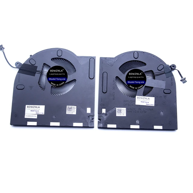 Alt view image 3 of 5 - BDWZNLA Replacement CPU and GPU Cooling Fan for Dell Alienware M17 R3 R4 0H5TYJ 0CNV63 DC28000ROSL EG50061S1-1C010-S9A K13087 DC28000RNSL EG50061S1-C060-S9A K13089 DFS240012BK0T DFSCK324162A2K 12V