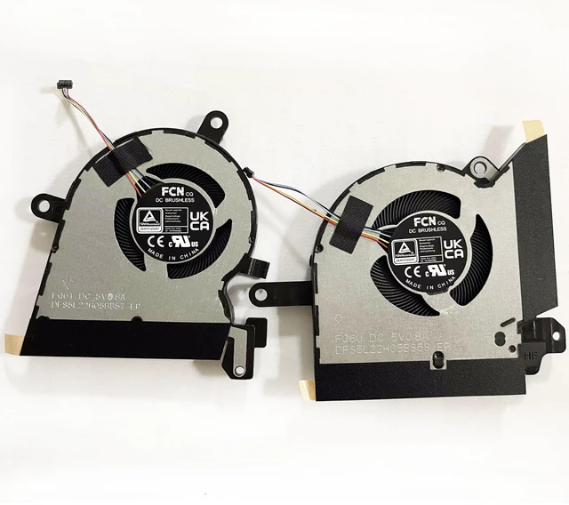 Alt view image 2 of 6 - Fleshy Leaf Replacement CPU+GPU Cooling Fan for ASUS ROG Flow X13 2023 GV302X GV302XI GV302XV GV302XU GV302XA DC5V Series 13NR0EN0T04011 13NR0EN0T05011 DFS5L22H05B858 FQ6U DFS5L22H05B857 FQ6T