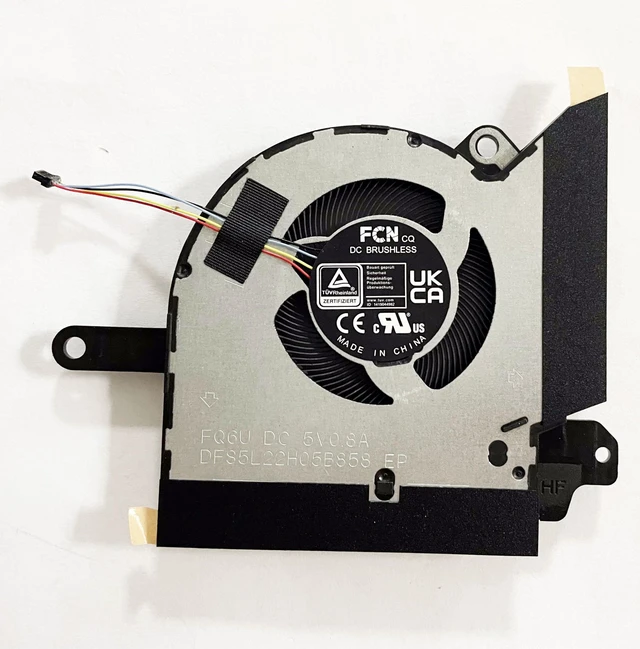 Alt view image 6 of 6 - Fleshy Leaf Replacement CPU+GPU Cooling Fan for ASUS ROG Flow X13 2023 GV302X GV302XI GV302XV GV302XU GV302XA DC5V Series 13NR0EN0T04011 13NR0EN0T05011 DFS5L22H05B858 FQ6U DFS5L22H05B857 FQ6T