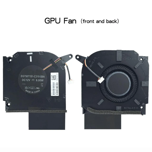 Alt view image 6 of 7 - LAOKOEN New Cooling Fan for HP OMEN Gaming Laptop 16-wf 16-wf000 16-WF0083dx 16-xf 16-xf000 16-XF0033DX Series (DC12V 6W) p/nN44737-001 EG75071S1-C300-S9A EG75071S1-C310-S9A