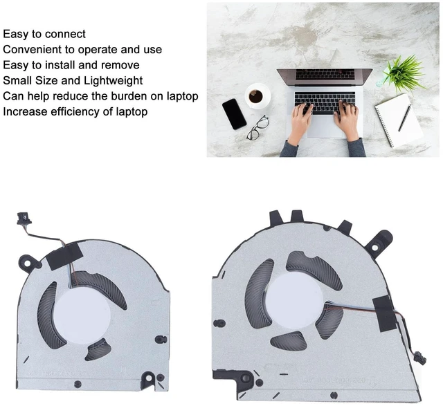 Alt view image 3 of 7 - Sanpyl Laptop Cooling Fan for 15 7510 16 7610 Laptop, CPU GPU Cooling Fan, 4 Pin Power Connector Notebook Internal Cooling Fan (CPU GPU), Sanpylcr7p1yq8ke-13