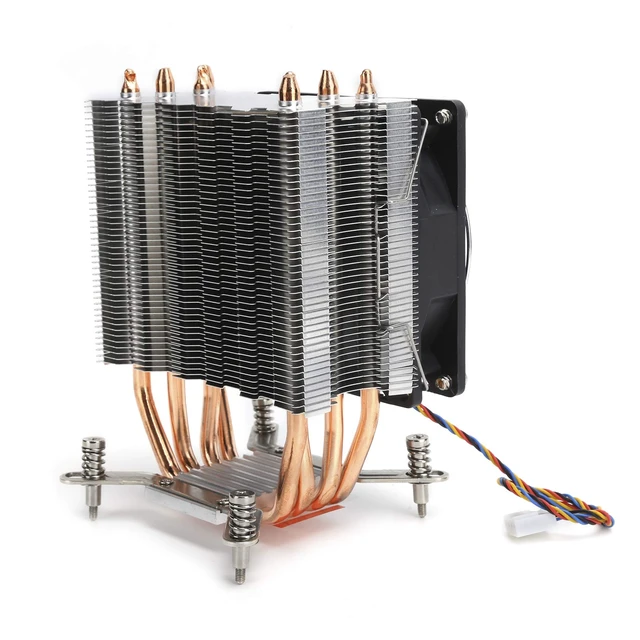 Alt view image 5 of 7 - CPU Air Cooler, 90mm CPU Cooling Fan Liquid Heat Sink 4 Heatpipes PWM CPU Fan Computer ITX Heatsink for LGA 2011 1366 1150 1151 1155 1156