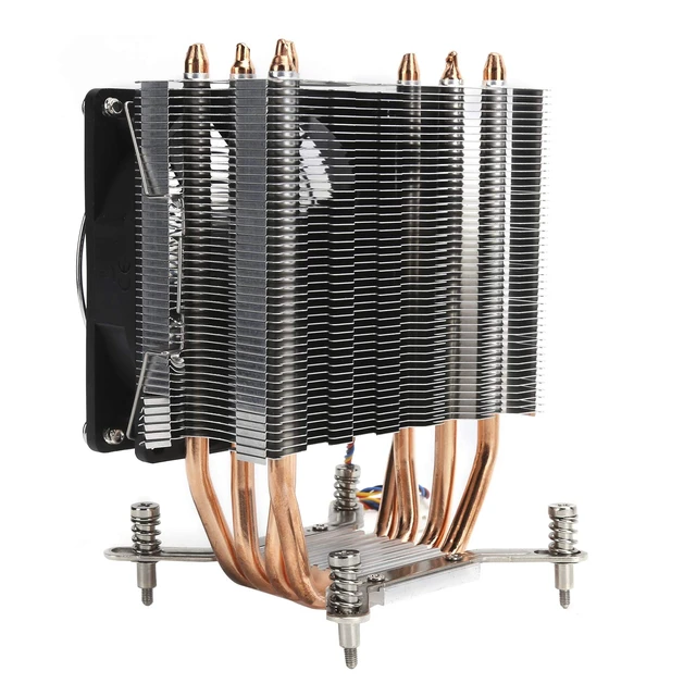 Alt view image 6 of 7 - CPU Air Cooler, 90mm CPU Cooling Fan Liquid Heat Sink 4 Heatpipes PWM CPU Fan Computer ITX Heatsink for LGA 2011 1366 1150 1151 1155 1156