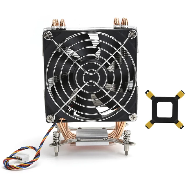Alt view image 7 of 7 - CPU Air Cooler, 90mm CPU Cooling Fan Liquid Heat Sink 4 Heatpipes PWM CPU Fan Computer ITX Heatsink for LGA 2011 1366 1150 1151 1155 1156