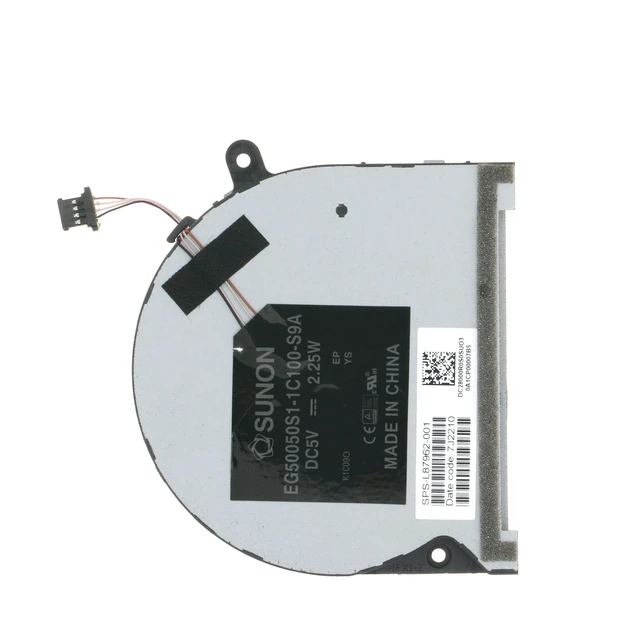 Alt view image 3 of 4 - Replacement CPU Cooling Fan for HP Envy 13-BA 13-BA0017TX 13-BA0038TX 13-BA1093CL L94043-001 DC20888R0D0 EG50040S1-1C100-S9A