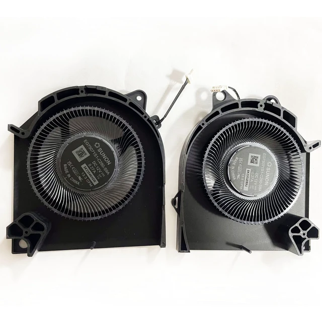 Alt view image 2 of 6 - Fleshy Leaf Replacement CPU+GPU Cooling Fan for Dell G15 5530 2023th DC12V EG75071S1-C280-S9A EG75071S1-C290-S9A