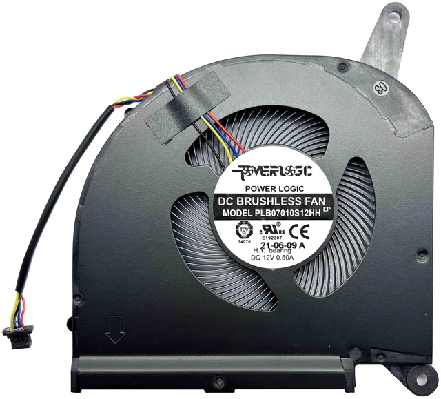 Alt view image 4 of 7 - BestParts New Genuine CPU+GPU Cooling Fan Replacement for Gigabyte AERO 15 (Intel 10th Gen), for AERO 15 (15S) SB KB WB XB YB, P/N: RP75XA RP75XB, PLB07010S12HH (Not OLED Version)