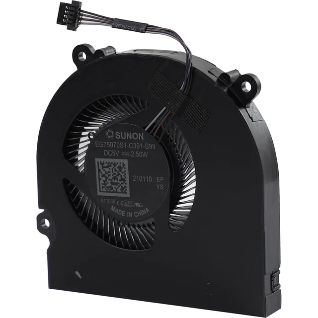 Alt view image 4 of 7 - CPU Cooling Fan Replacement for EVOO EG-LP7-BK MECHREVO Z2 Air-G Schenker XMG Core 15 TongFang GK5CP6V GK5CP5V EG75070S1-C391-S99, DC 5V 2.50W, Stable Operation, Low Noise