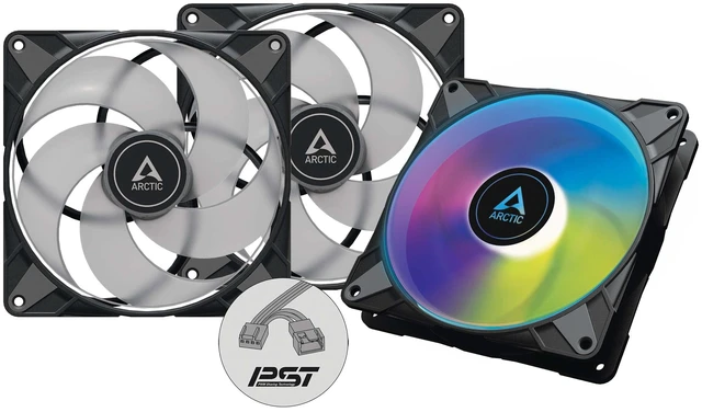 Main image of ARCTIC P14 PWM PST A-RGB (3 Pack) - PC Fan, 140 mm Fan, PC Case Fan