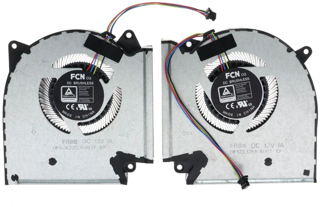 Main image of Replacement CPU & GPU Cooling Fan for ASUS ROG Strix G15 Advantage Edition G513QY G713QY FR8A FR9J DFSCL12E16486T 13NR06X0T02011 FR8B FR9K DFSCK22D05883T 13NR06X0T01011 DC 12V