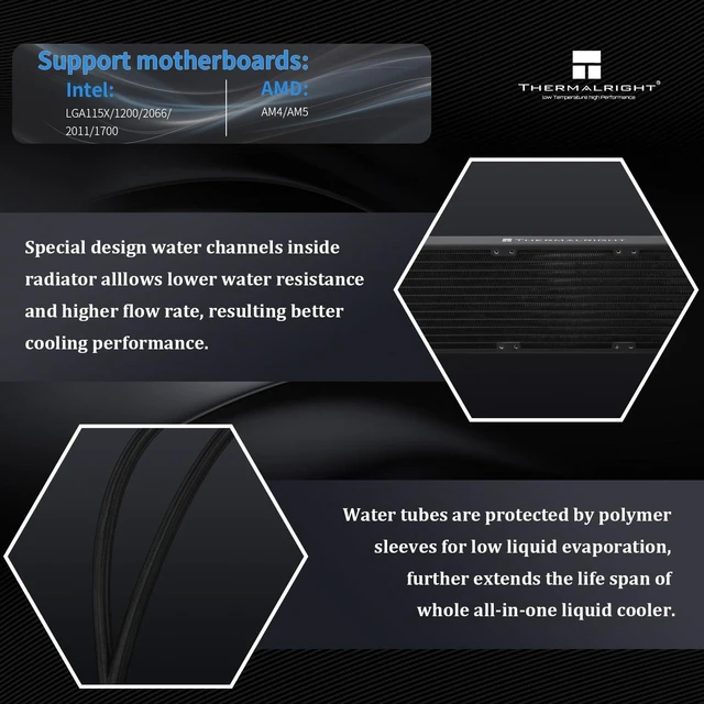 Alt view image 4 of 7 - Thermalright Mjolnir Vision 360 ARGB Black-AIO CPU Liquid Cooler,IPS LCD Screen with 320 * 240 Resolution,for AM4/AM5 and LGA1700/1851,3.5 inchMagnet-Absorbent LCD Screen for Images
