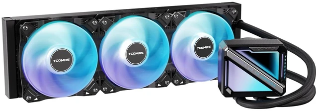 Main image of 'TCOMAS LE200 360 ARGB Liquid CPU Cooler Signature Square ARGB Pump Design, Vibrant Lighting Effects, Supports Intel LGA 1851/1700 & AMD AM5/AM4 (Black, 360)
