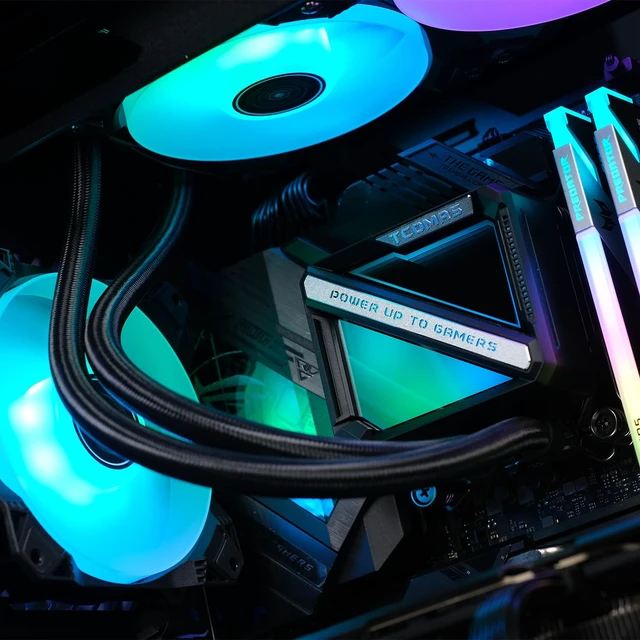 Alt view image 6 of 7 - 'TCOMAS LE200 360 ARGB Liquid CPU Cooler Signature Square ARGB Pump Design, Vibrant Lighting Effects, Supports Intel LGA 1851/1700 & AMD AM5/AM4 (Black, 360)
