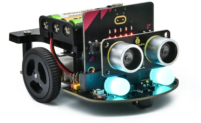 Main image of KEYESTUDIO Microbit Robot Car Starter Kit Compatible with BBC Micro:bit V2 | DIY Programmable Robots Car Kit, STEM Educational Project, for Graphical Makecode and Python Coding Car(without Micro bit)
