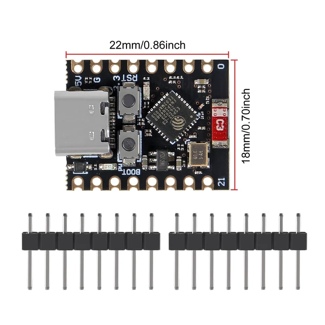 Alt view image 4 of 7 - ESP32 C3 Mini WiFi Bluetooth 160MHz 2.4GHz Wi-Fi & Bluetooth 5.0 Super Mini for Arduino (10pcs)