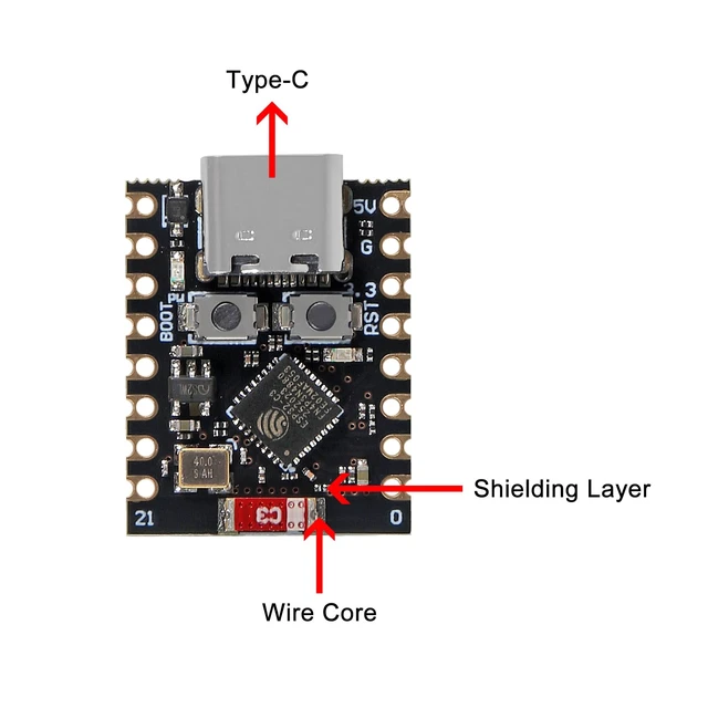 Alt view image 5 of 7 - ESP32 C3 Mini WiFi Bluetooth 160MHz 2.4GHz Wi-Fi & Bluetooth 5.0 Super Mini for Arduino (10pcs)