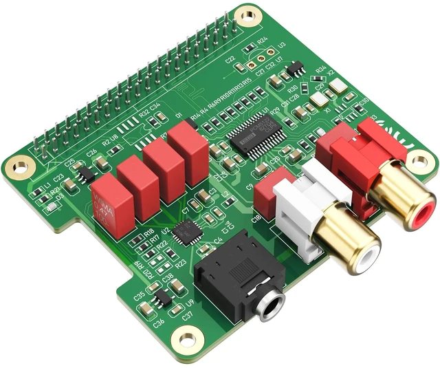 Main image of InnoMaker HiFi DAC HAT for Raspberry Pi 5/4/3B+/Zero | PCM5122 384kHz/32bit DAC Audio Card Expansion Board | Dual Oscillators & DOP | RCA/3.5mm Output, 112dB SNR