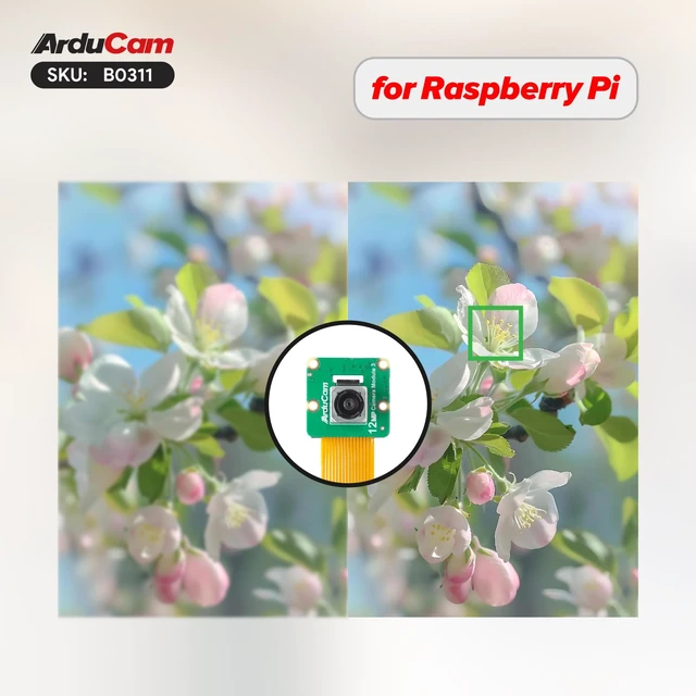 Alt view image 7 of 7 - Arducam for Raspberry Pi Camera Module 3 Wide, 120°(D) IMX708 Autofocus Pi Camera V3, 15cm 15-22 Pin FFC Cable
