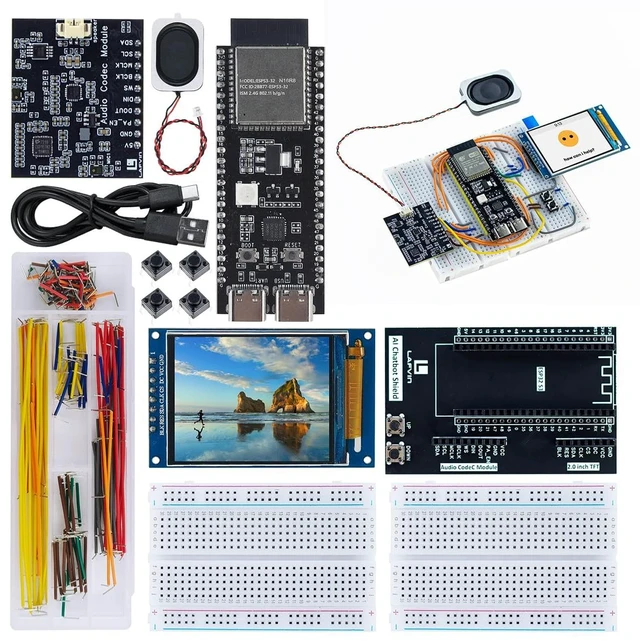 Main image of LAFVIN AI Chatbot Kit for ESP32-S3, Preloaded OpenAI & Deepseek Voice Assistant Projects, Voice Wake-up & Real-time Interruption, Suitable for Learning AI and IoT Projects.