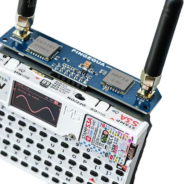 Alt view image 6 of 7 - PINGEQUA Hydra RF Cap 424 Module for M5Stack Cardputer ADV, Dual Band 2-in-1 Board, Auto Switching, Stable Power, SPI/GPIO Protection (Setup Required)