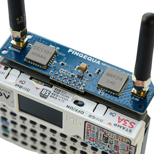 Alt view image 7 of 7 - PINGEQUA Hydra RF Cap 424 Module for M5Stack Cardputer ADV, Dual Band 2-in-1 Board, Auto Switching, Stable Power, SPI/GPIO Protection (Setup Required)
