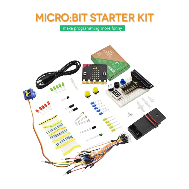 Alt view image 3 of 7 - KEYESTUDIO Microbit Basic Starter Kit for BBC Micro:bit V2 Accessories STEM Kit Coding for Beginners (Micro:bit V2.21 Included)